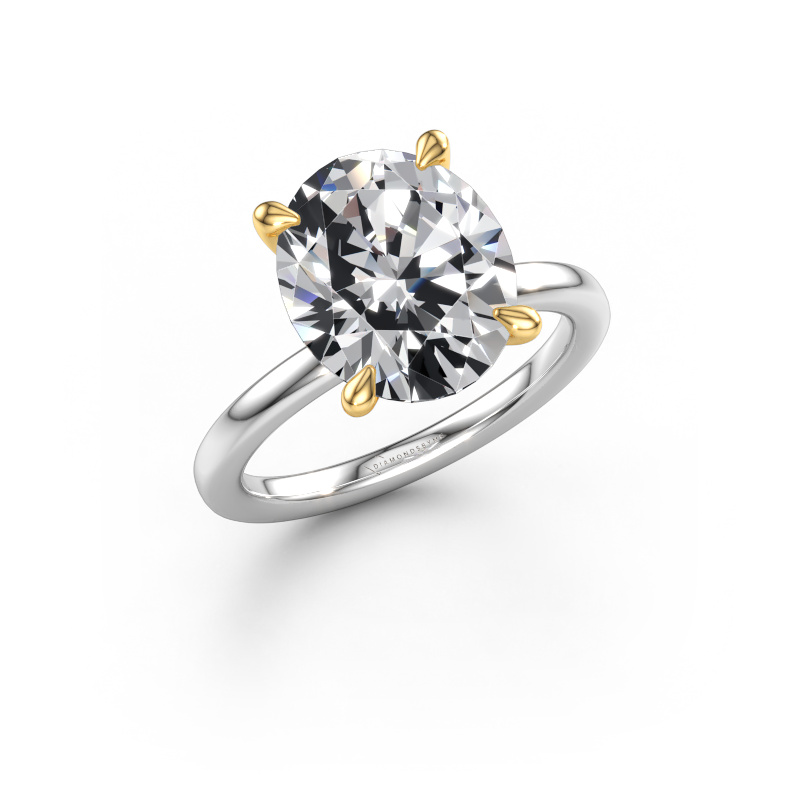 Afbeelding van Verlovingsring Crystal OVL 1 585 witgoud Lab-grown diamant 5.05 crt