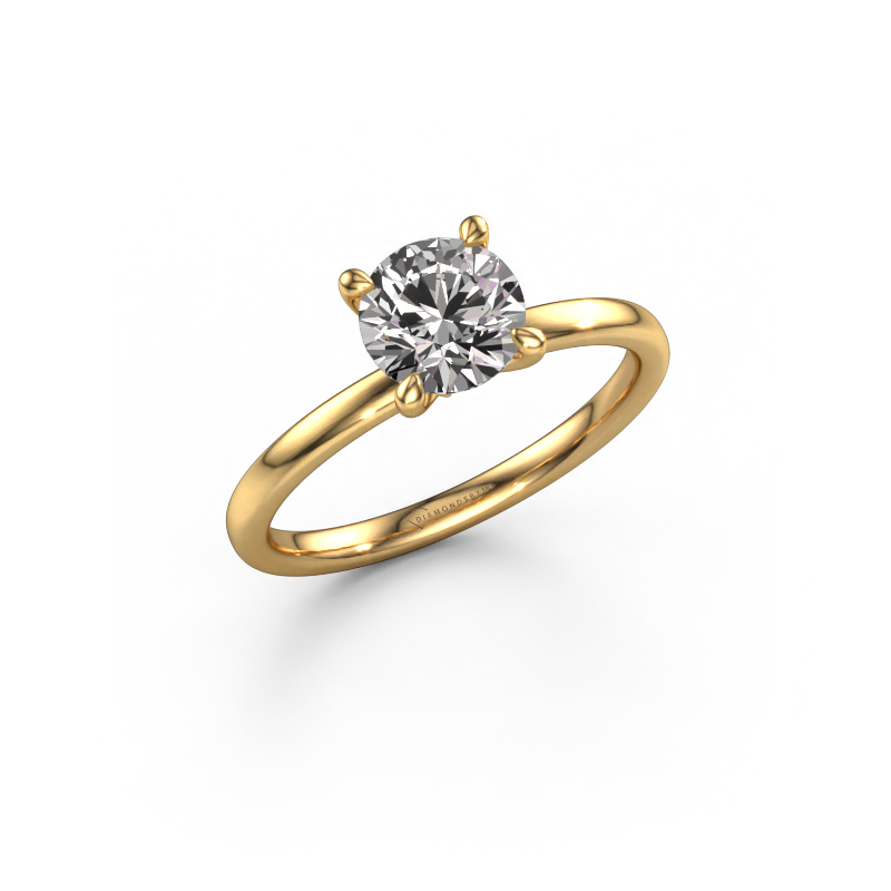 Image of Engagement ring Crystal RND 1 585 gold Diamond 1.00 crt
