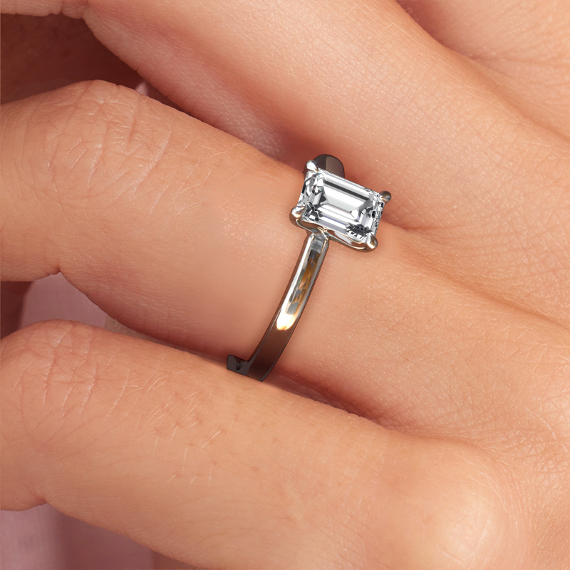 Platinum pretty 0.90 crt diamond solitaire ring Crystal EME 1 ...