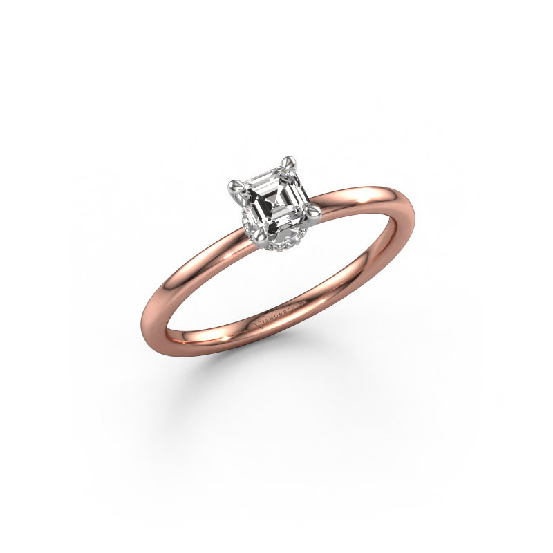 Image of Engagement ring Crystal ASSC 3 585 rose gold Diamond 0.400 crt