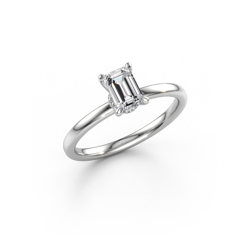 Immagine di Anello di fidanzamento Crystal EME 3 950 platino Diamante 0.76 crt