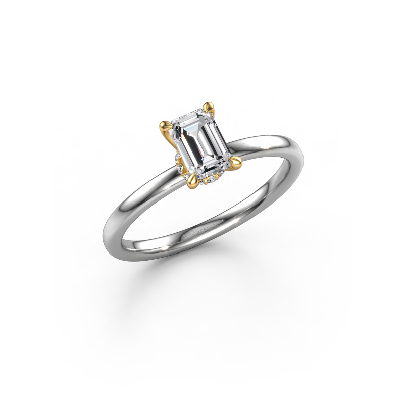 Image de Bague de fiançailles Crystal EME 3 585 or blanc Diamant 0.76 crt