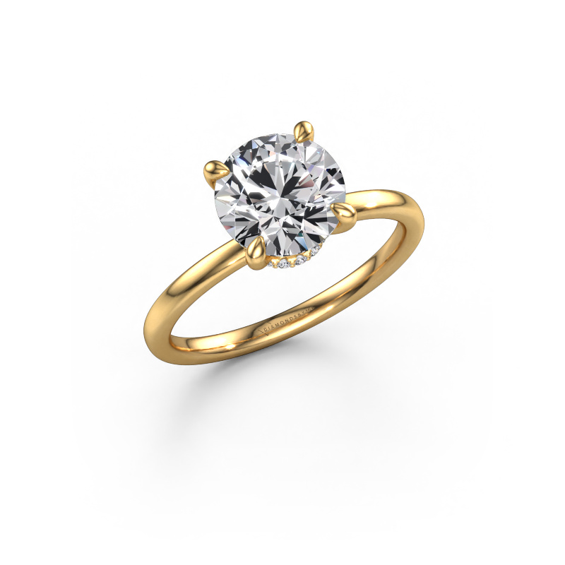 Image of Engagement ring Crystal RND 3 585 gold Diamond 2.09 crt
