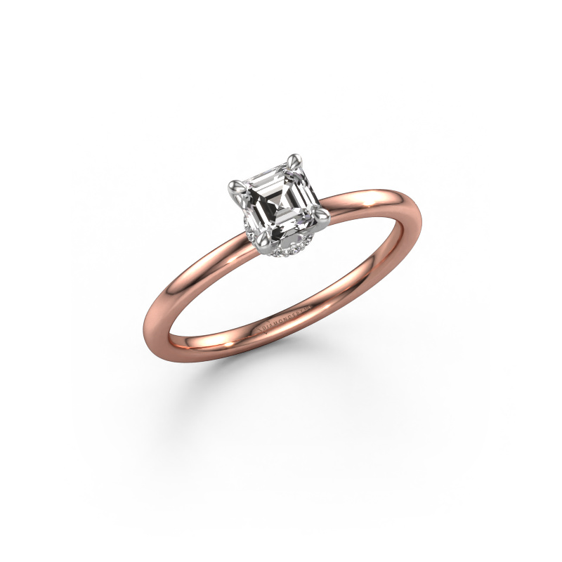 Image of Engagement ring Crystal ASSC 3 585 rose gold Diamond 0.56 crt