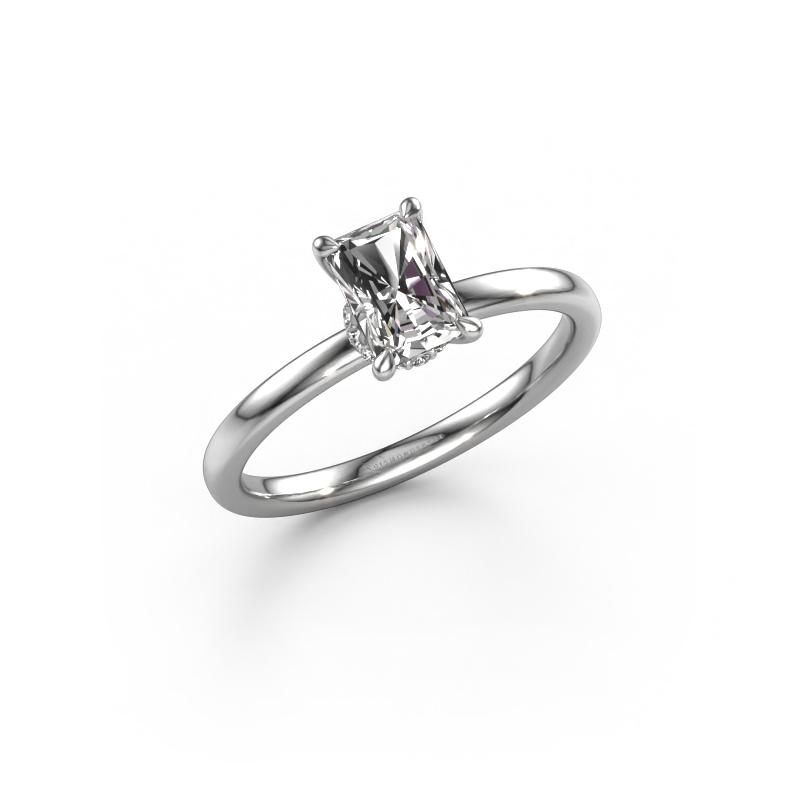Image of Engagement ring Crystal RAD 3 950 platinum Lab-grown diamond 0.81 crt