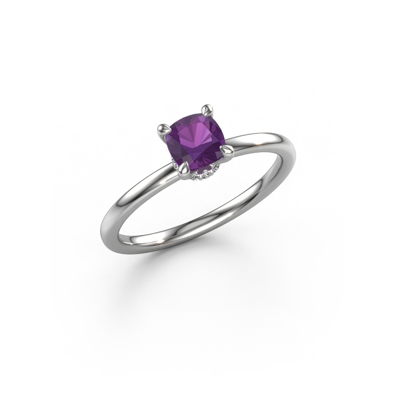 Bild von Verlobungsring Crystal CUS 3 950 Platin Amethyst 5 mm