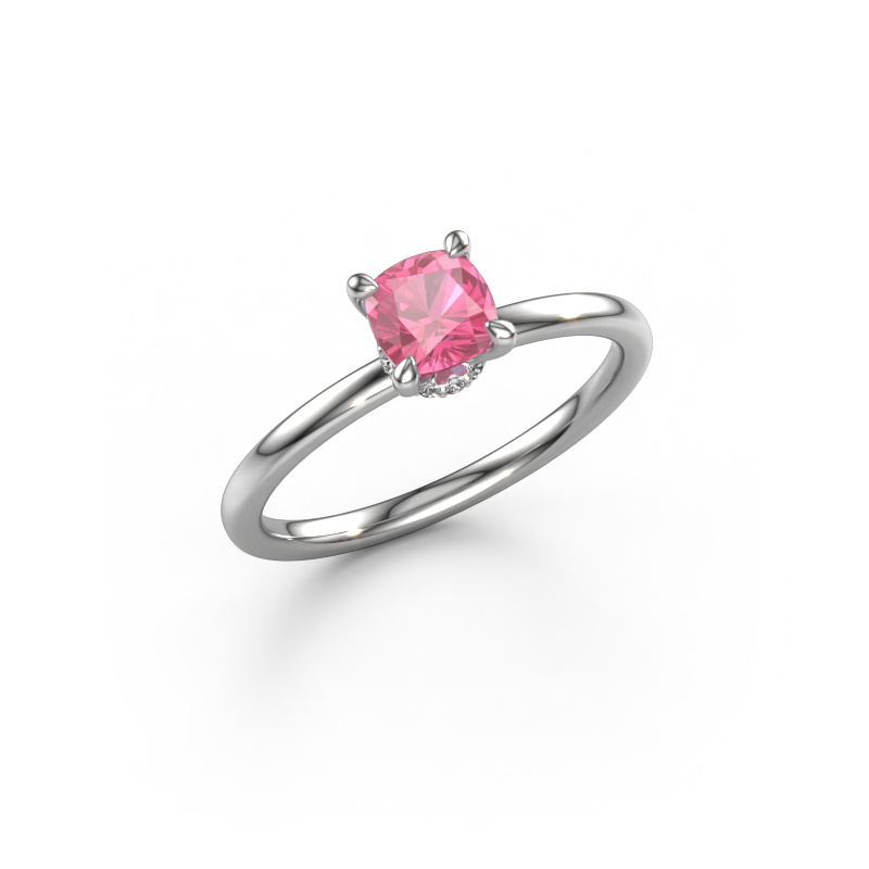 Bild von Verlobungsring Crystal CUS 3 950 Platin Pink Saphir 5 mm