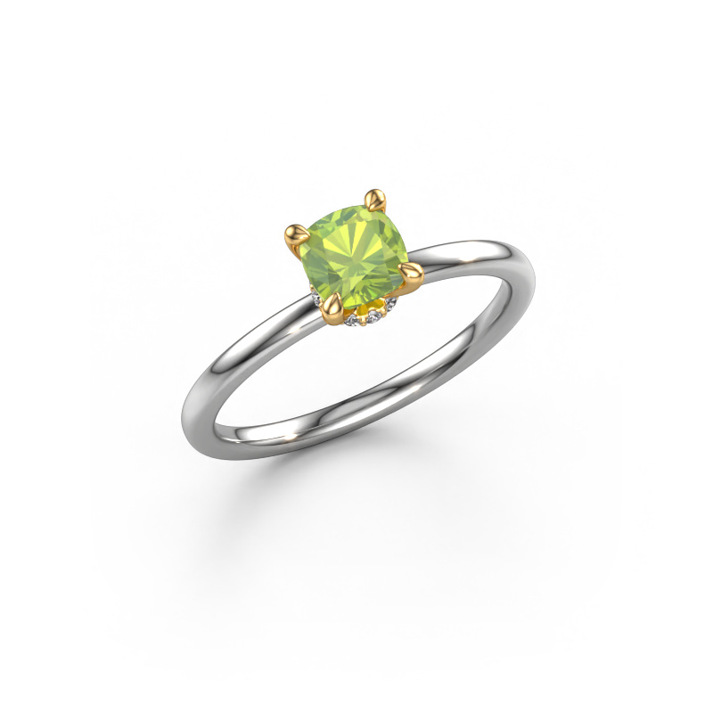 Bild von Verlobungsring Crystal CUS 3 585 Weißgold Peridot 5 mm