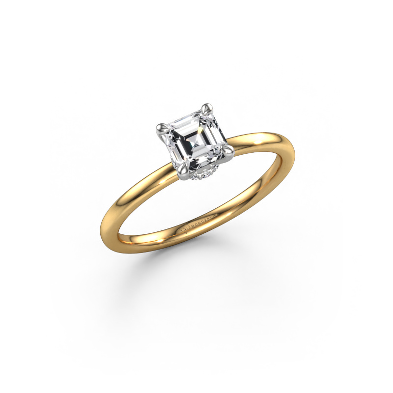 Image of Engagement ring Crystal ASSC 3 585 gold Lab grown diamond 0.81 crt