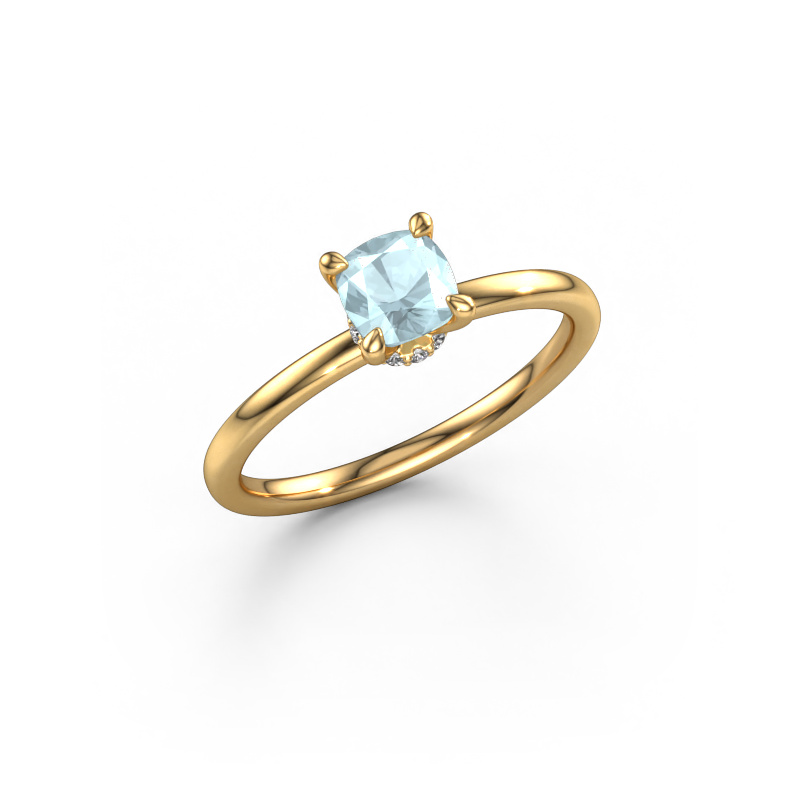 Bild von Verlobungsring Crystal CUS 3 585 Gold Aquamarin 5 mm
