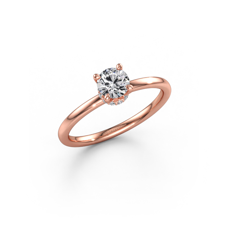Immagine di Anello di fidanzamento Crystal RND 3 585 oro rosa Diamante lab grown 0.56 crt
