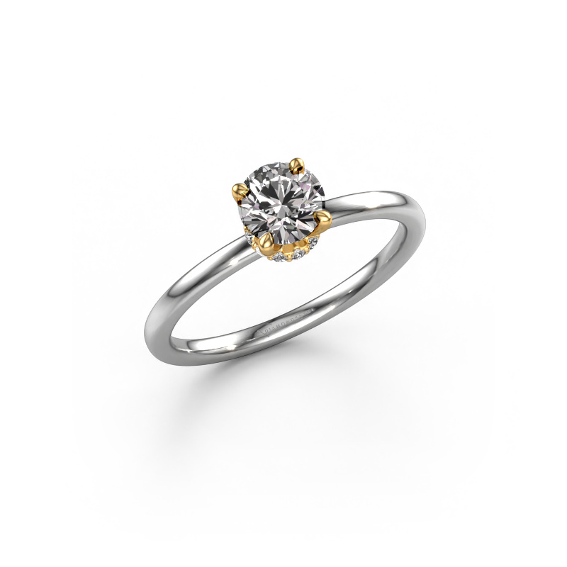 Image of Engagement ring Crystal RND 3 585 white gold Diamond 0.56 crt