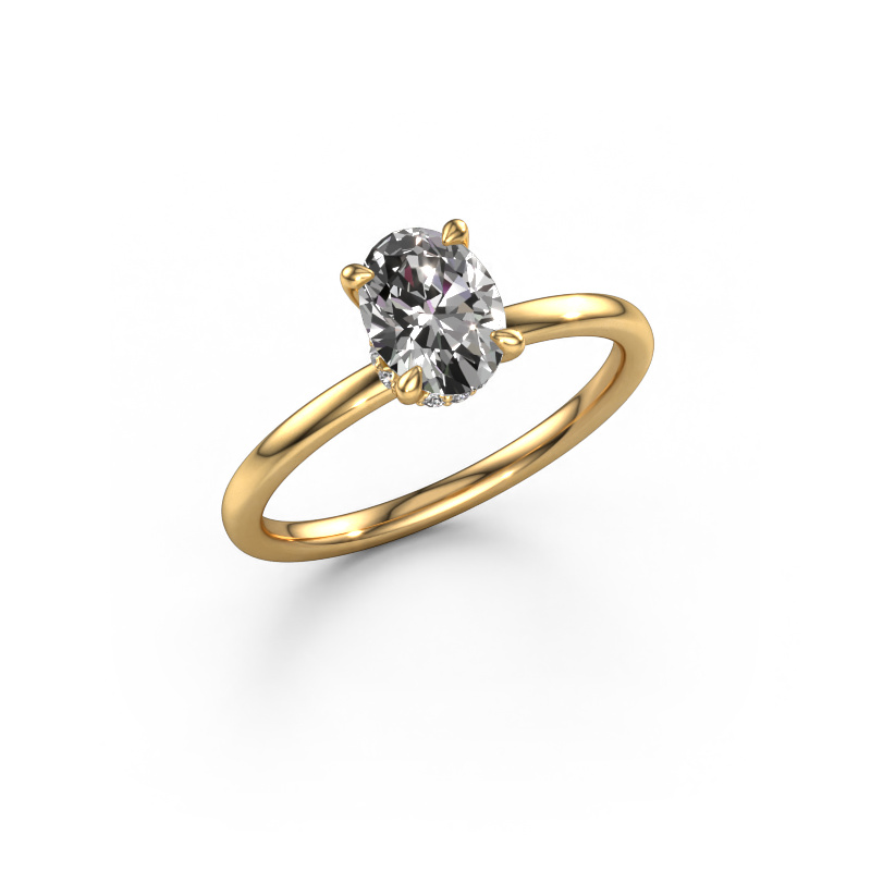 Bild von Verlobungsring Crystal OVL 3 585 Gold Lab-grown Diamant 0.87 crt