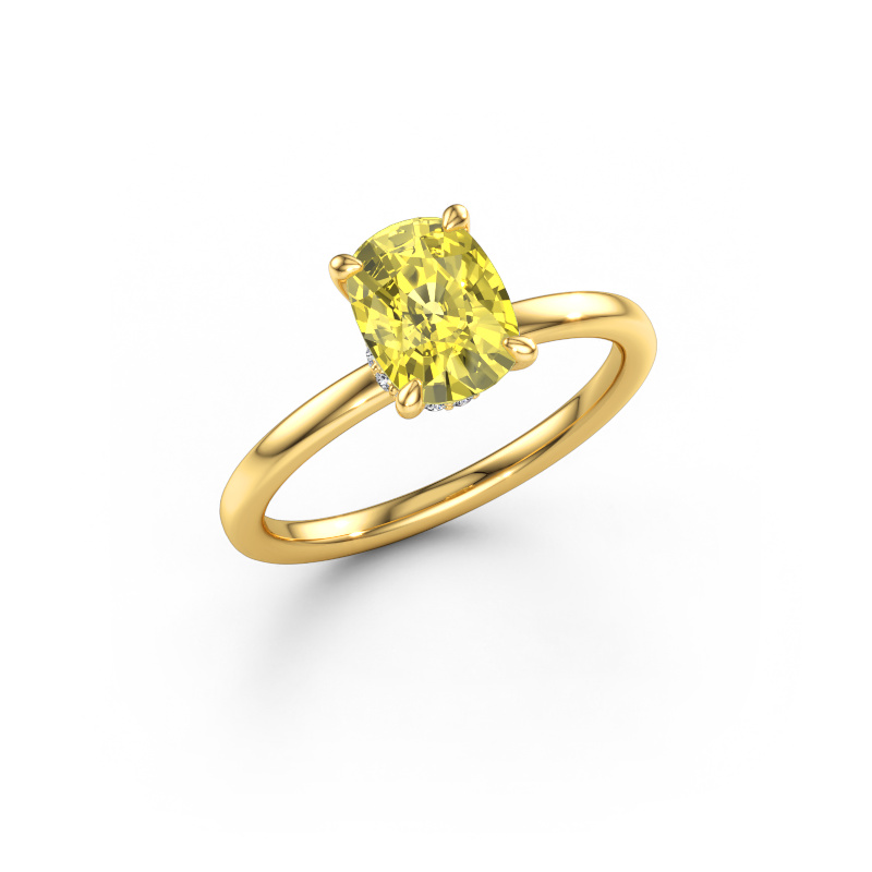 Image of Engagement ring Crystal CSH 3 585 gold Yellow lab grown diamond 8.7x6.6 mm