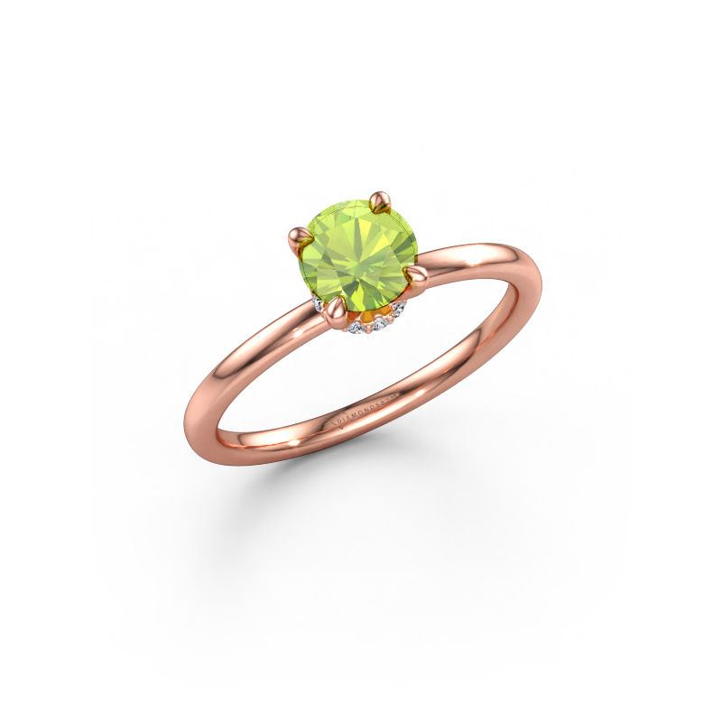 Bild av Förlovningsring Crystal RND 3 585 roséguld Peridot 5.5 mm