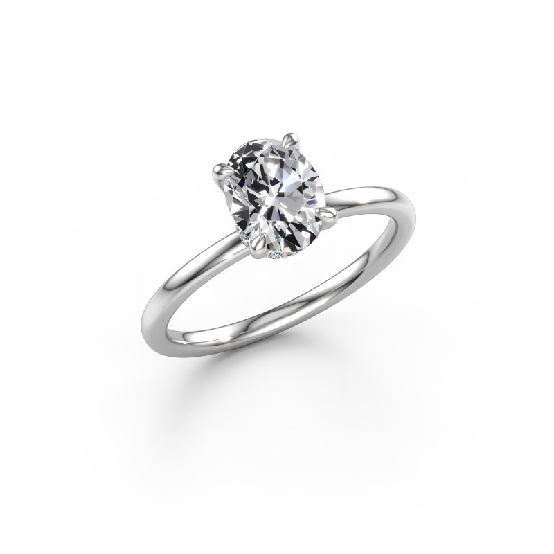 Immagine di Anello di fidanzamento Crystal OVL 3 950 platino Diamante 1.17 crt