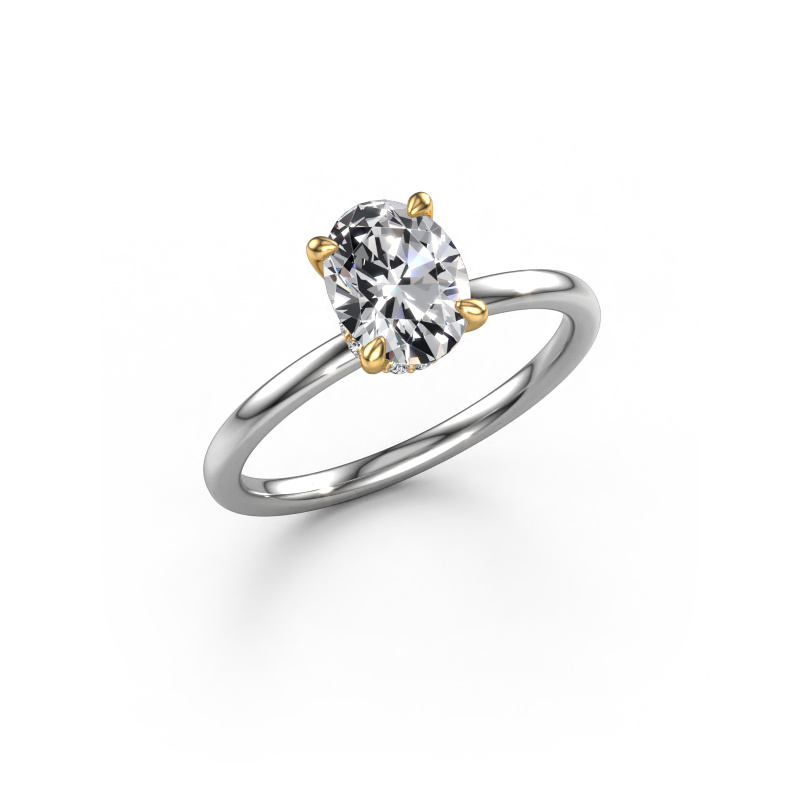 Bild von Verlobungsring Crystal OVL 3 585 Weißgold Lab-grown Diamant 1.17 crt