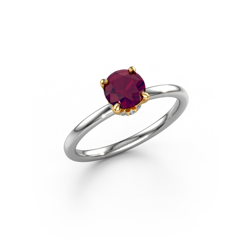 Bild von Verlobungsring Crystal RND 3 585 Weißgold Rhodolit 5.5 mm