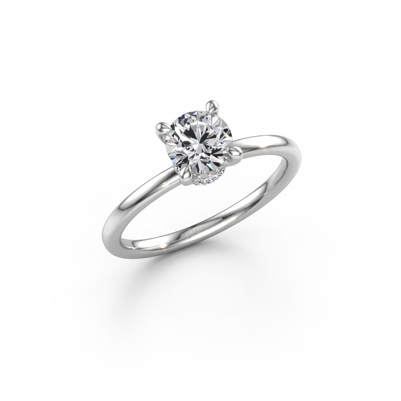 Immagine di Anello di fidanzamento Crystal RND 3 585 oro bianco Diamante 0.77 crt
