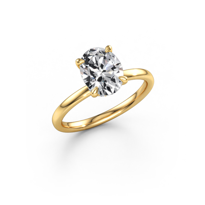 Immagine di Anello di fidanzamento Crystal OVL 3 585 oro Diamante lab grown 1.88 crt