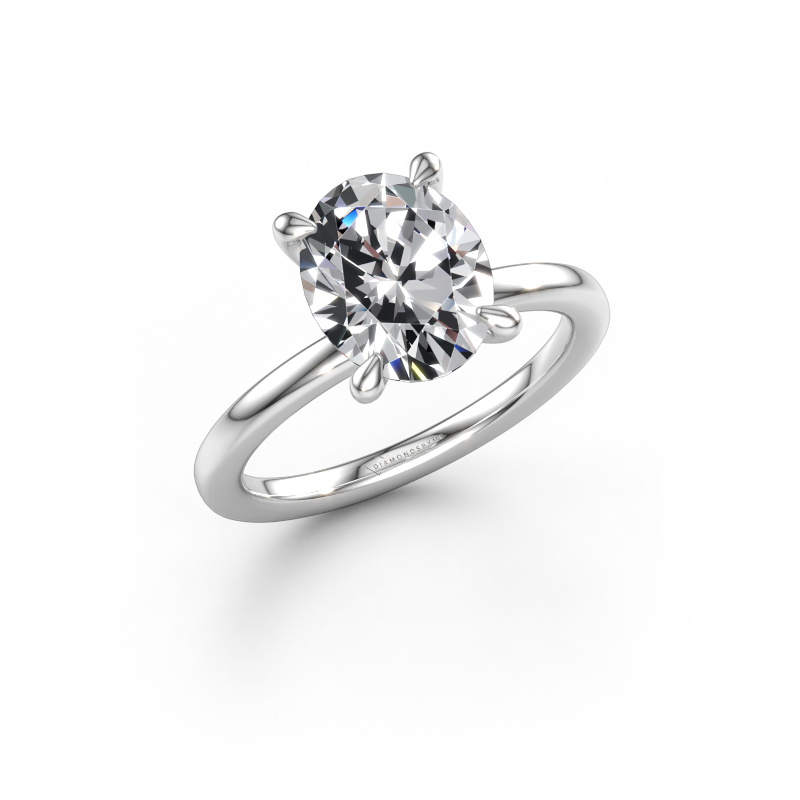 Immagine di Anello di fidanzamento Crystal OVL 3 950 platino Diamante 2.78 crt