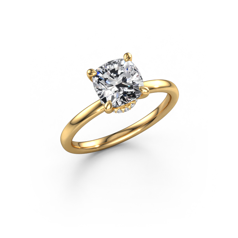 Image of Engagement ring Crystal CUS 3 585 gold Diamond 2.08 crt