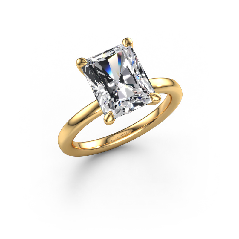 Image de Bague de fiançailles Crystal RAD 3 585 or jaune Diamant synthétique 3.59 crt