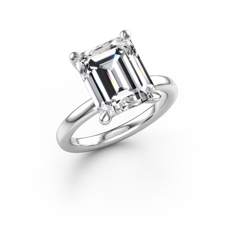 Immagine di Anello di fidanzamento Crystal EME 3 585 oro bianco Diamante lab grown 5.30 crt