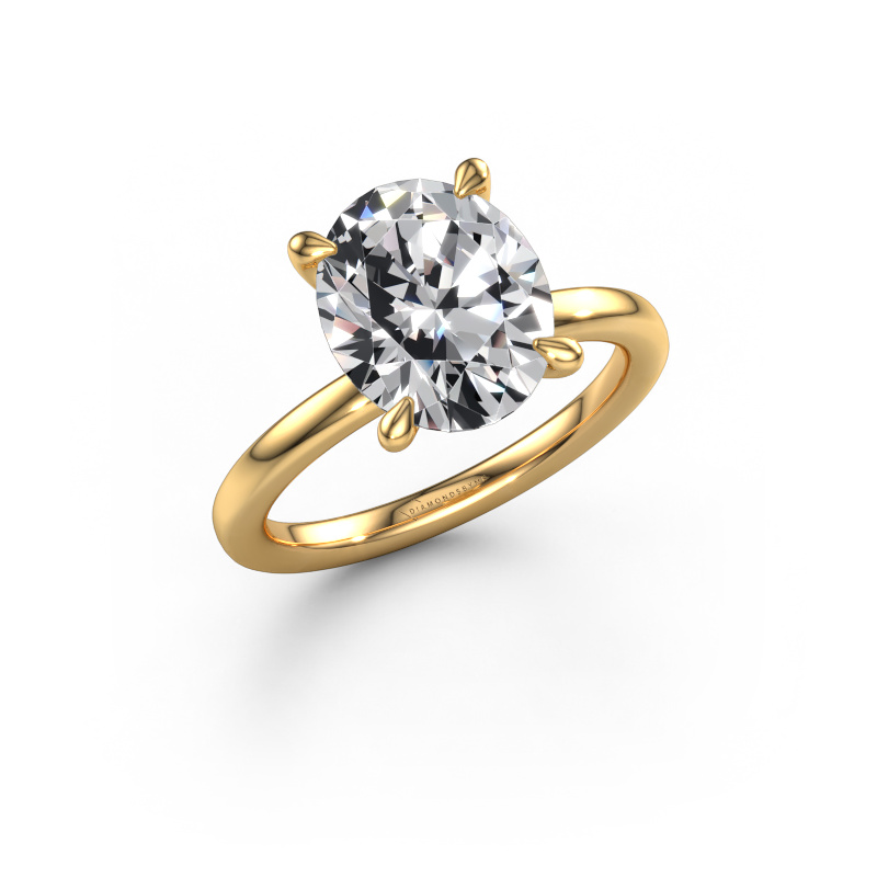 Bild von Verlobungsring Crystal OVL 3 585 Gold Lab-grown Diamant 3.94 crt