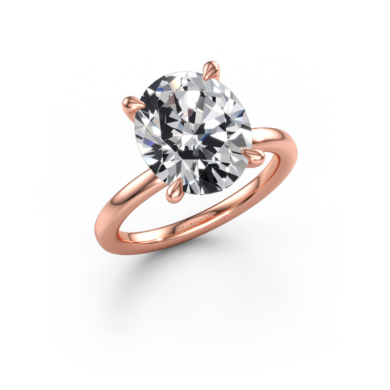 Bild av Förlovningsring Crystal OVL 3 585 roséguld Labbodlad diamant 5.14 crt
