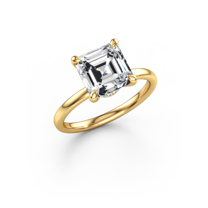 Image of Engagement ring Crystal ASSC 3 585 gold Lab grown diamond 3.09 crt