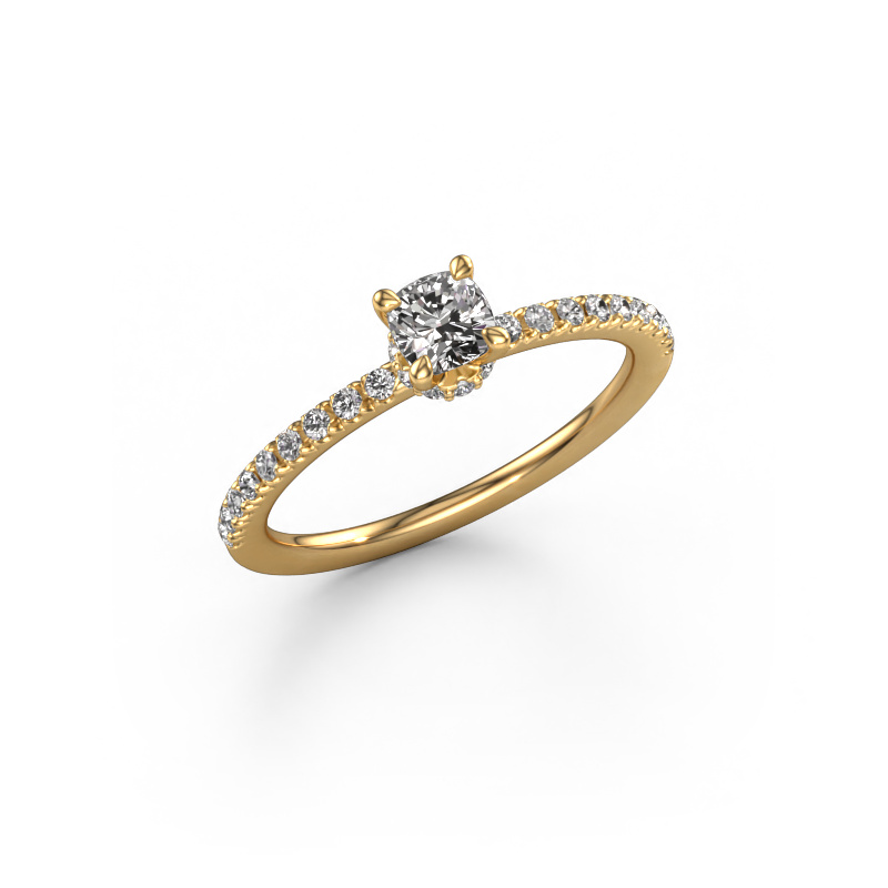 Image de Bague de fiançailles Crystal CUS 4 585 or jaune Diamant 0.56 crt