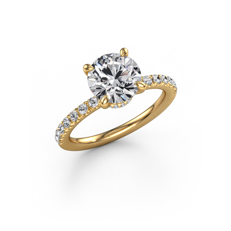 Image of Engagement ring Crystal rnd 4 585 gold Diamond 2.37 crt