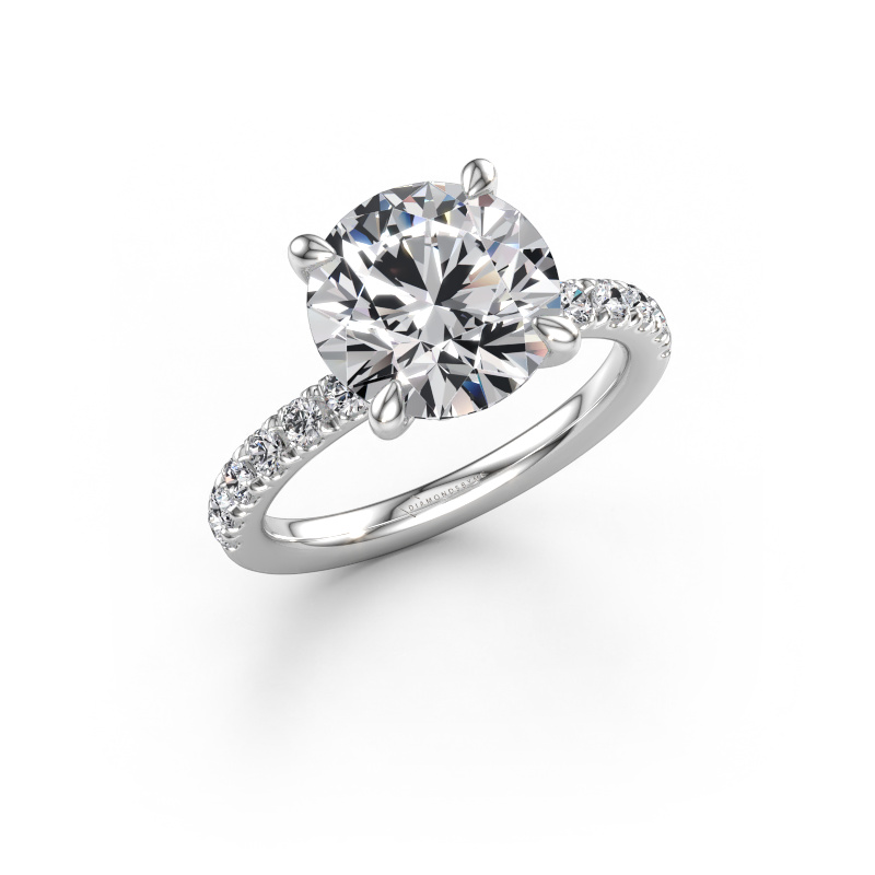 Immagine di Anello di fidanzamento Crystal rnd 4 585 oro bianco Diamante 4.45 crt