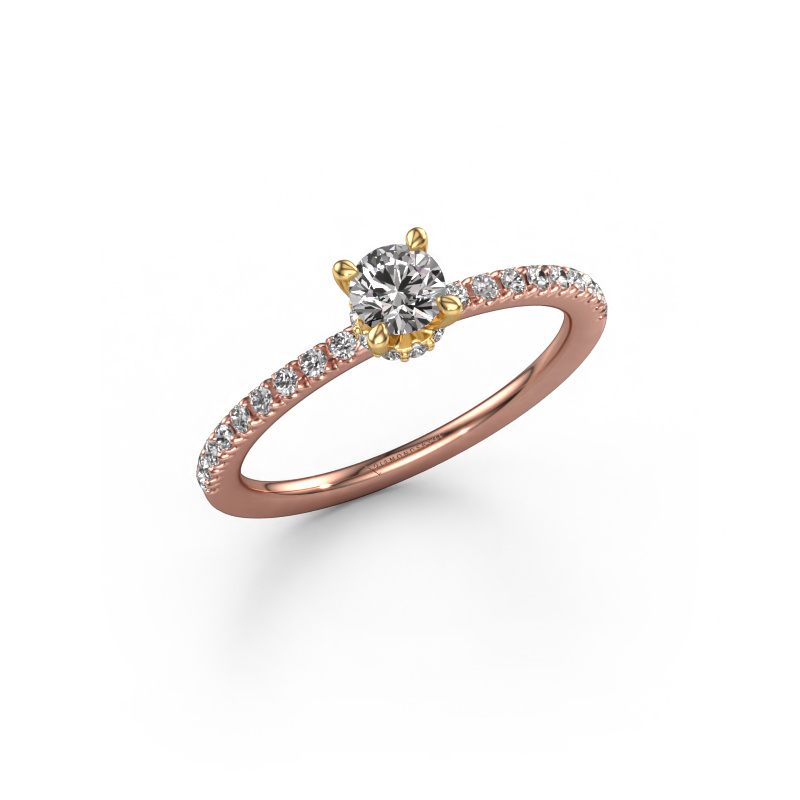 Bild von Verlobungsring Crystal rnd 4 585 Roségold Diamant 0.53 crt