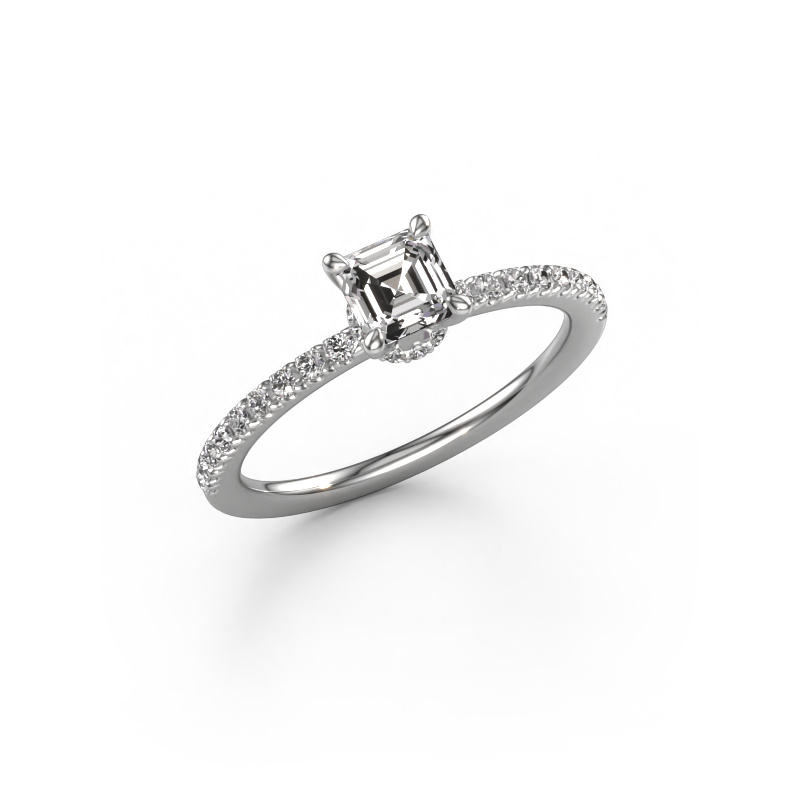 Image of Engagement ring Crystal ASSC 4 950 platinum Diamond 0.74 crt