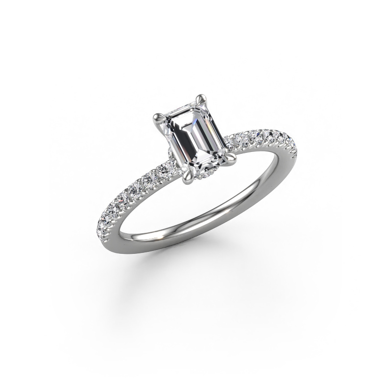 Image of Engagement ring Crystal EME 4 950 platinum Diamond 1.20 crt
