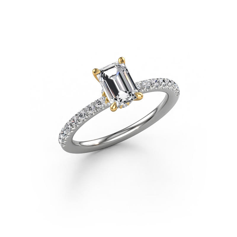 Image of Engagement ring Crystal EME 4 585 white gold Diamond 1.20 crt