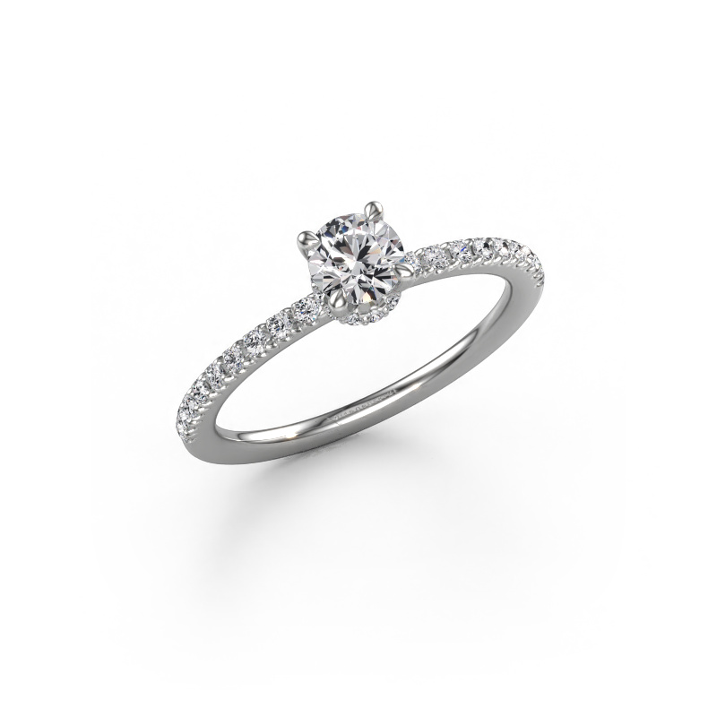 Image de Bague de fiançailles Crystal rnd 4 950 platine Diamant 0.64 crt