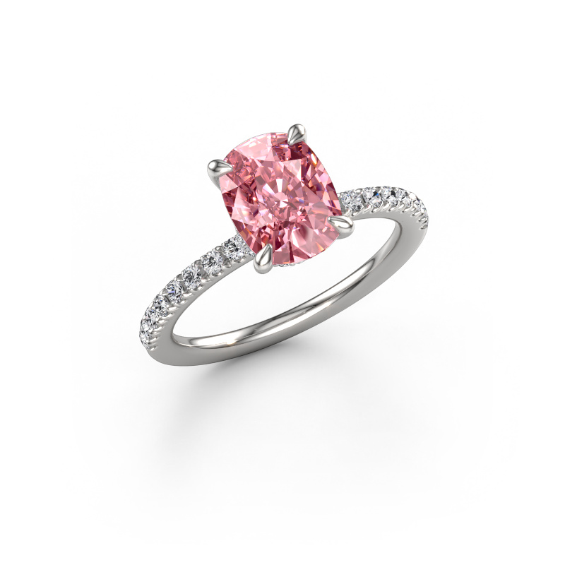 Bild von Verlobungsring Crystal CSH 4 950 Platin Rosa Labordiamant 8x6 mm