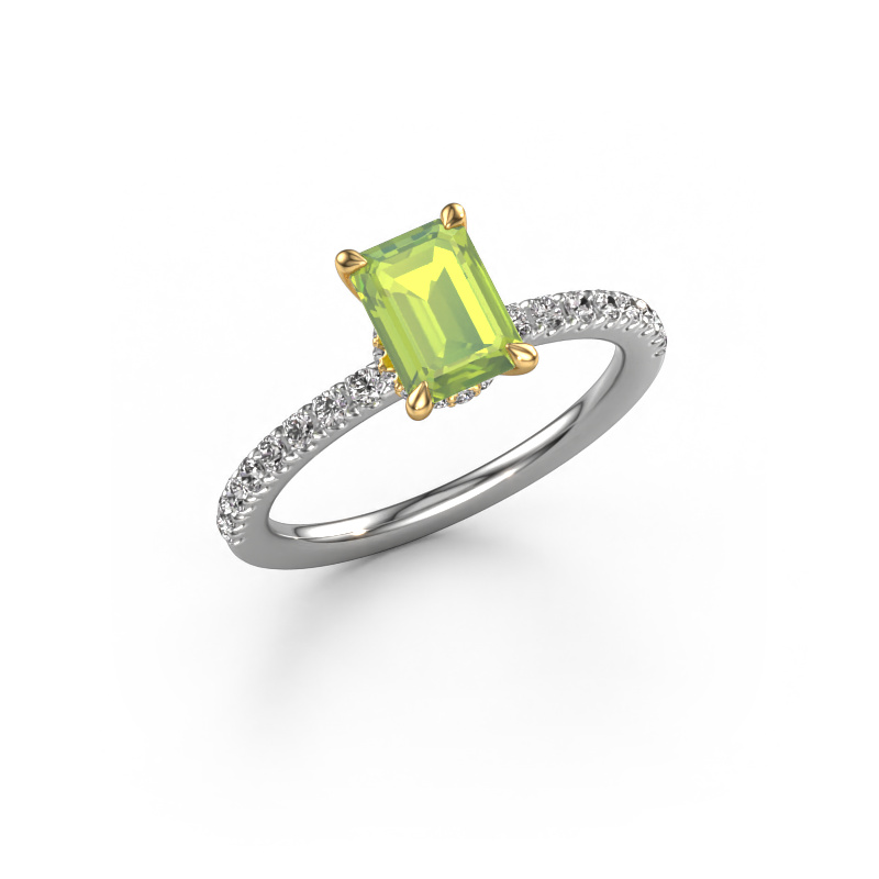 Bild von Verlobungsring Crystal EME 4 585 Weißgold Peridot 7x5 mm