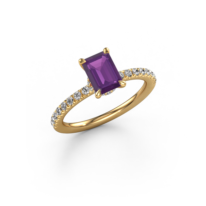 Bild von Verlobungsring Crystal EME 4 585 Gold Amethyst 7x5 mm
