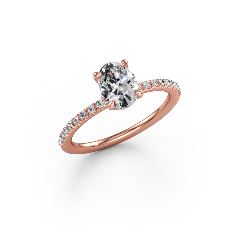 Bild av Förlovningsring Crystal OVL 4 585 roséguld Diamant 1.05 crt