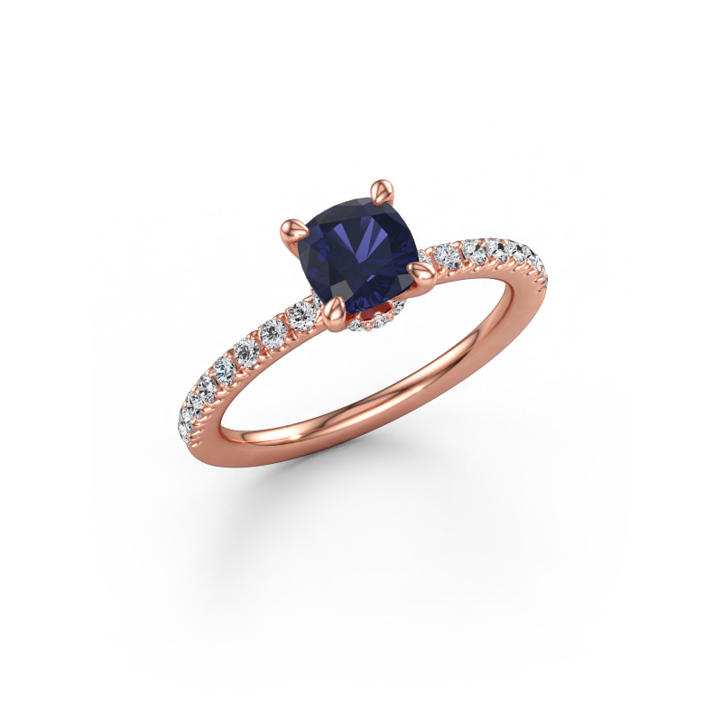 Bild av Förlovningsring Crystal CUS 4 585 roséguld Safir 5.5 mm
