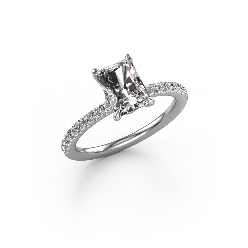Image of Engagement ring Crystal RAD 4 950 platinum Lab grown diamond 1.81 crt