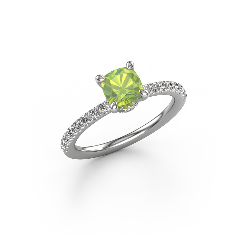 Bild von Verlobungsring Crystal CUS 4 950 Platin Peridot 5.5 mm