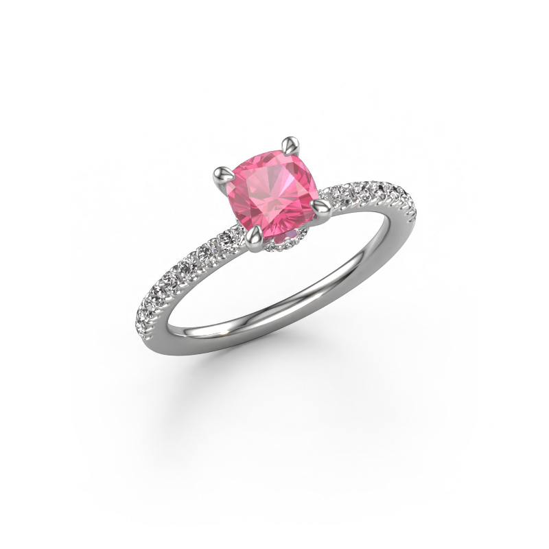 Bild von Verlobungsring Crystal CUS 4 950 Platin Pink Saphir 5.5 mm