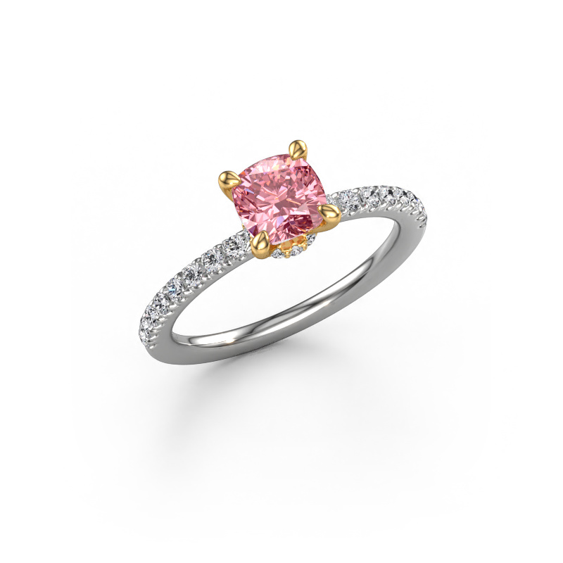 Bild von Verlobungsring Crystal CUS 4 585 Weißgold Rosa Labordiamant 5.5 mm