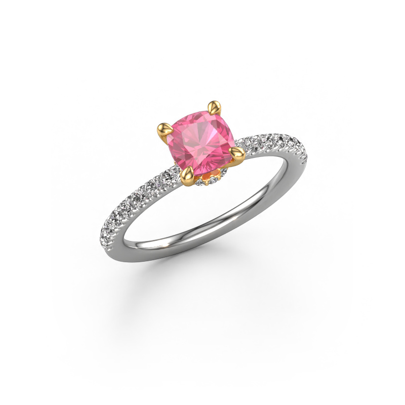 Bild von Verlobungsring Crystal CUS 4 585 Weißgold Pink Saphir 5.5 mm