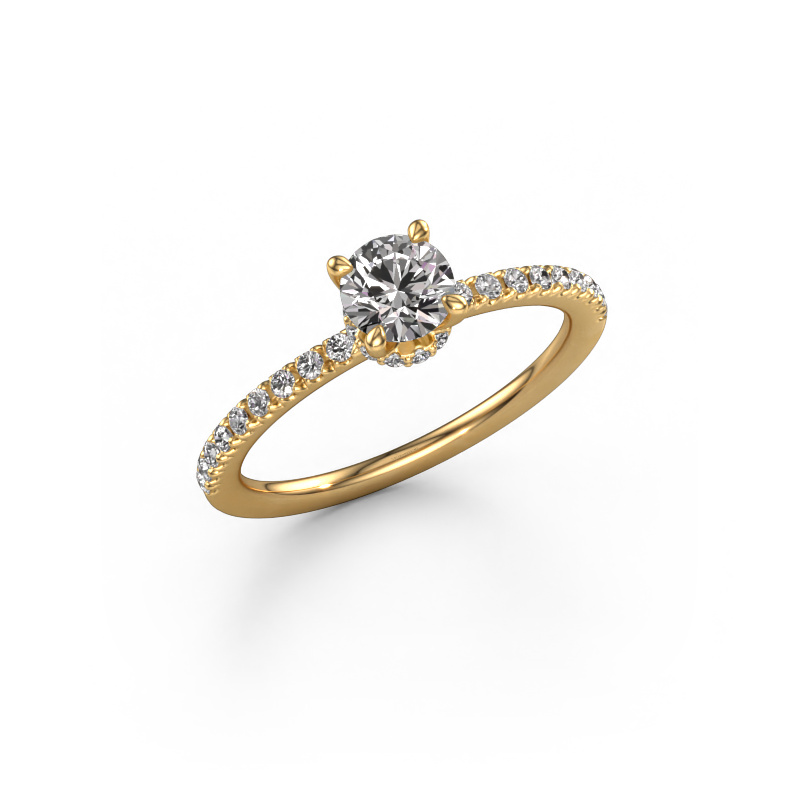 Image of Engagement ring Crystal rnd 4 585 gold Diamond 0.74 crt